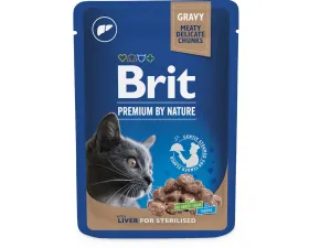 Brit premium cat pouches Liver for Sterilised 100 g Pets Qatar