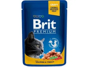 Brit Premium Cat Pouches with Salmon & Trout 100 g Pets Qatar