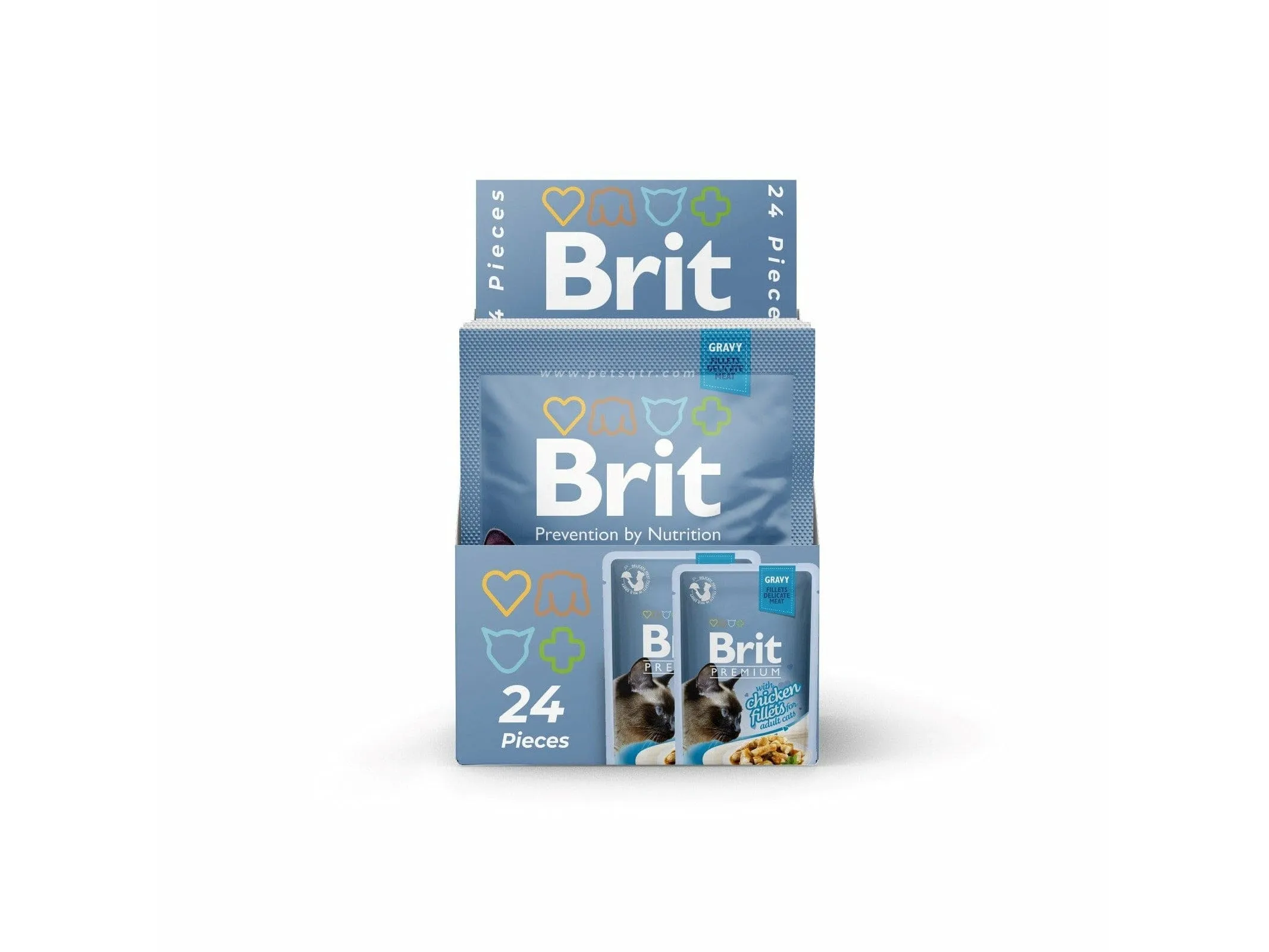 Brit Premium Fillets in Gravy with Chicken 24X85g pouchs Pets Qatar