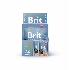 Brit Premium Fillets in Gravy with Salmon for Sterilised 24X85g pouchs Pets Qatar