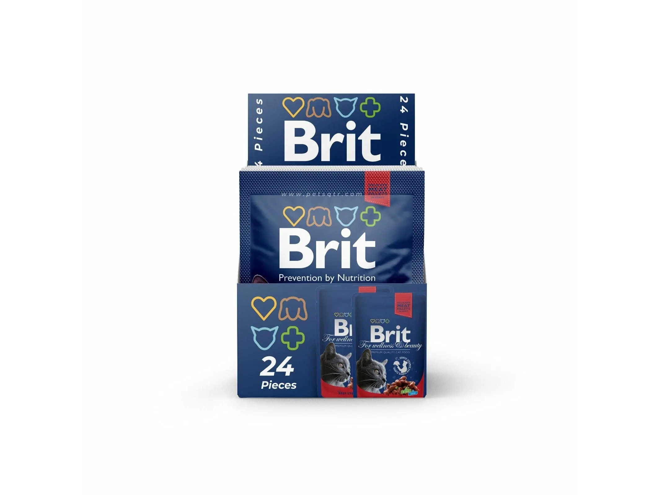 Brit Premium Gravy with Beef Stew & Peas 24x100g pouchs Pets Qatar