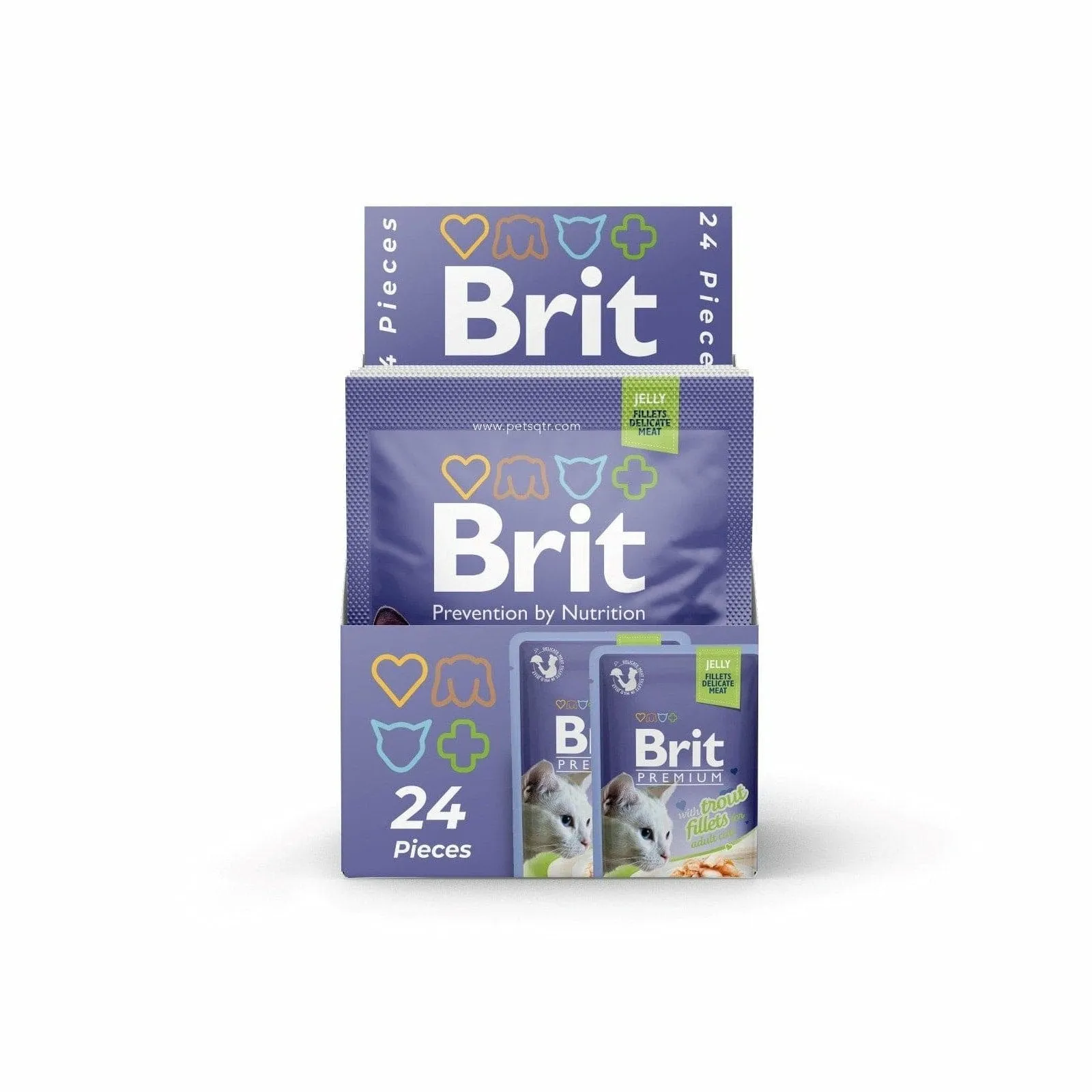 Brit Premium Jelly with Trout 24X85g pouchs Pets Qatar