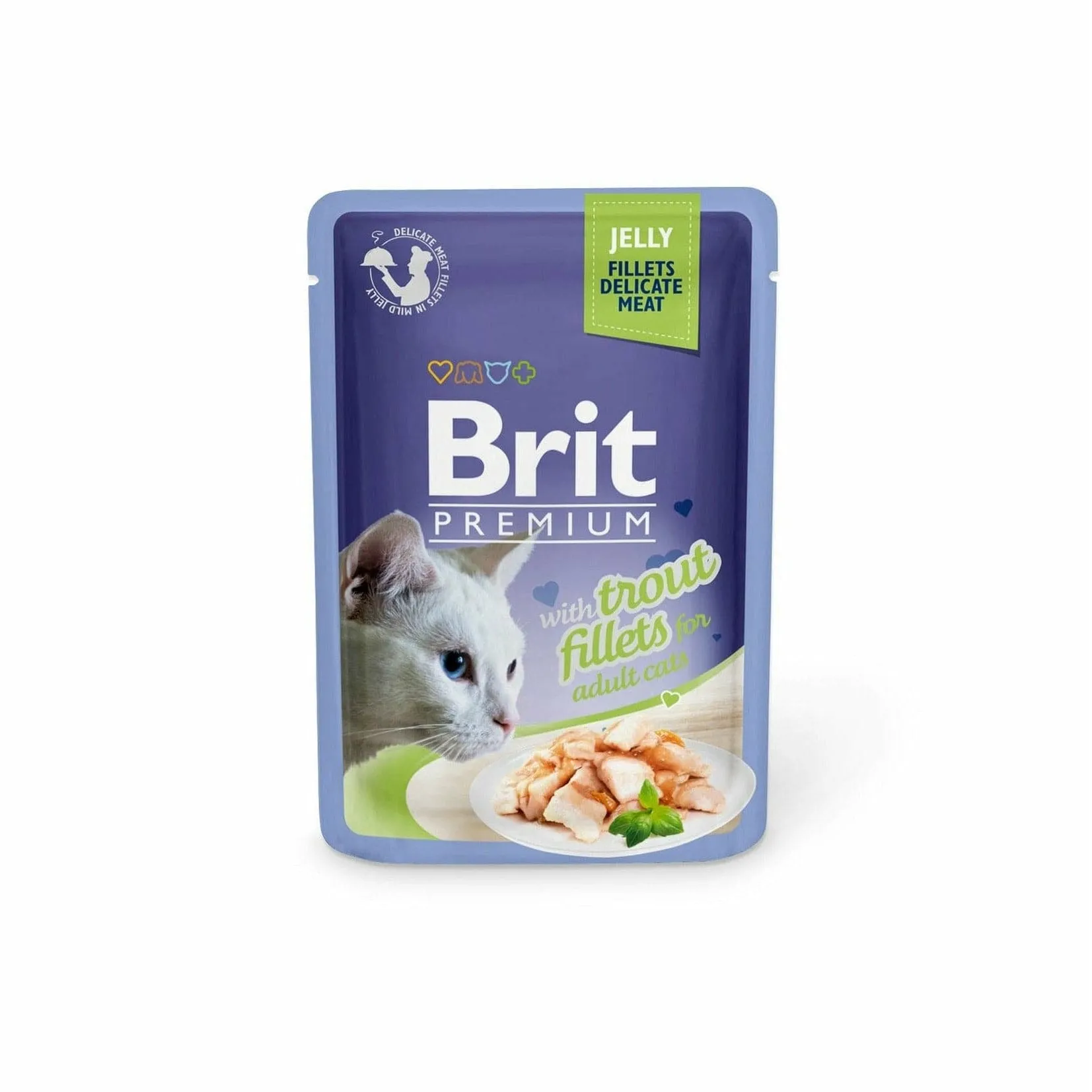 Brit Premium Jelly with Trout 24X85g pouchs Pets Qatar