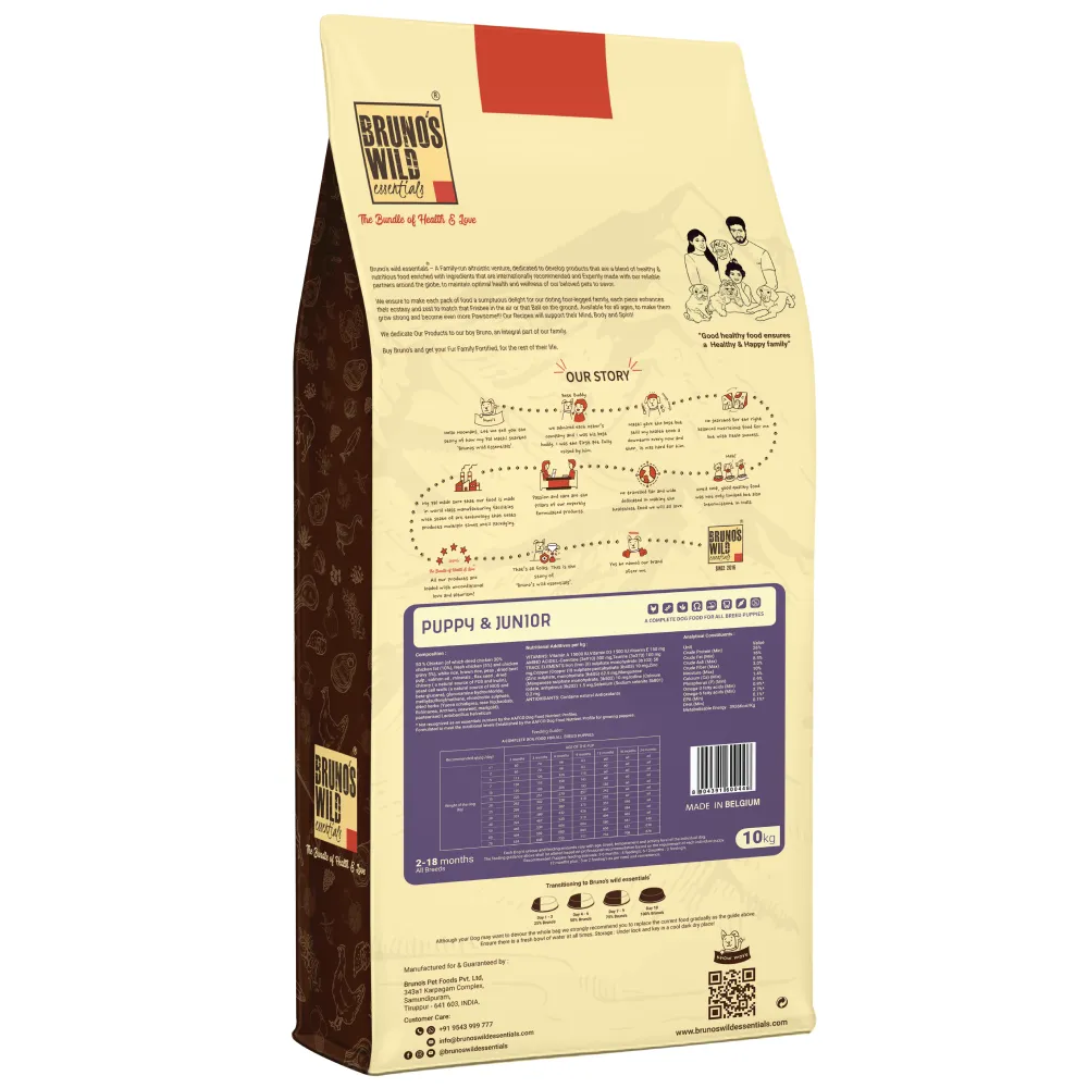 Bruno's Wild Essentials Puppy & Junior Dog Dry Food (Limited Shelf Life)