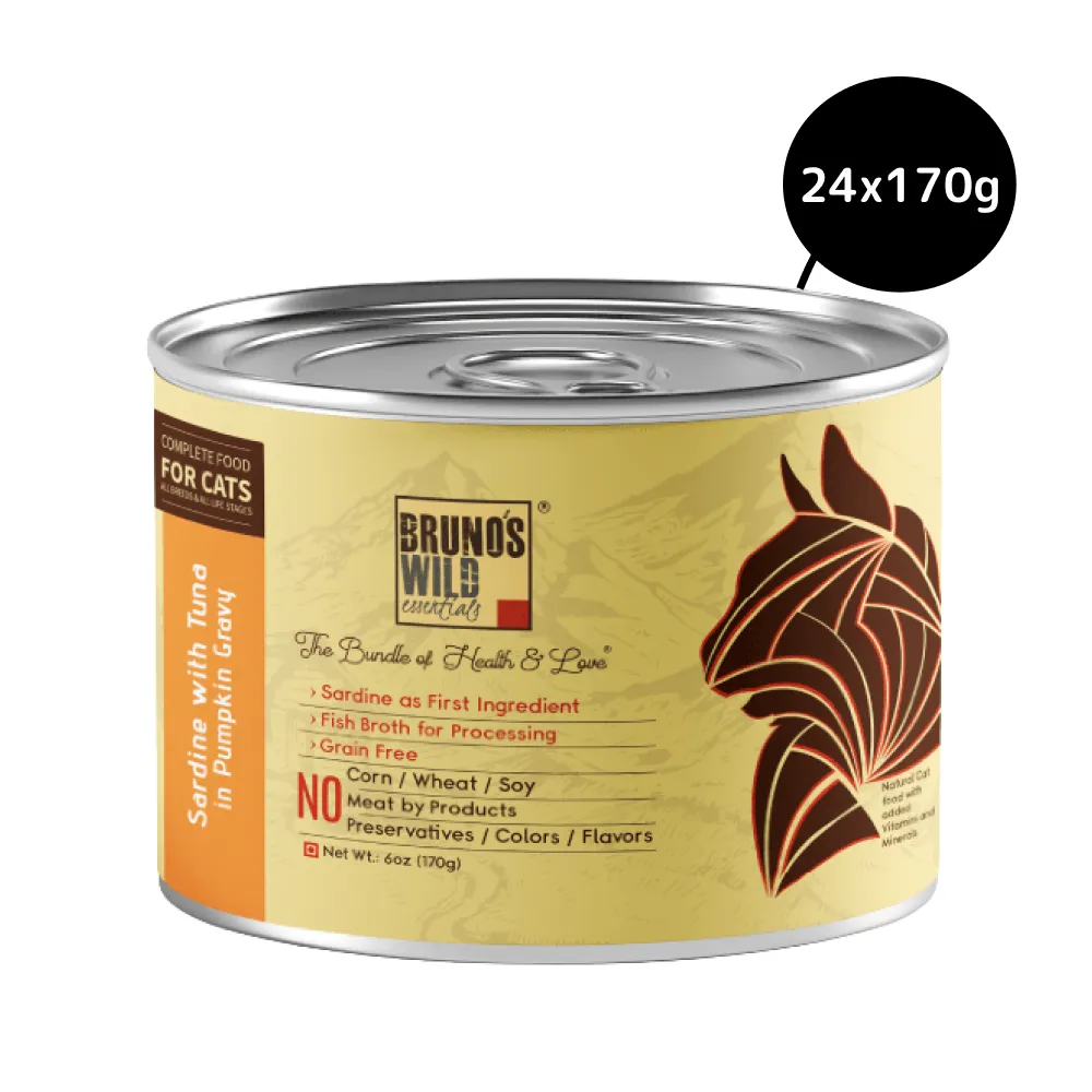 Bruno's Wild Essentials Sardine with Tuna in Pumpkin Cat Wet Food