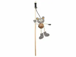 Canvas Playing rod bear 40x11,5x3,5cm brown/grey Pets Qatar