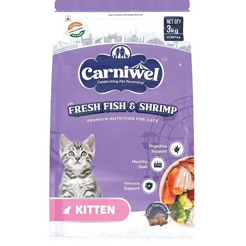 Carniwel Fresh Fish and Shrimp For Kitten Cat Dry Food
