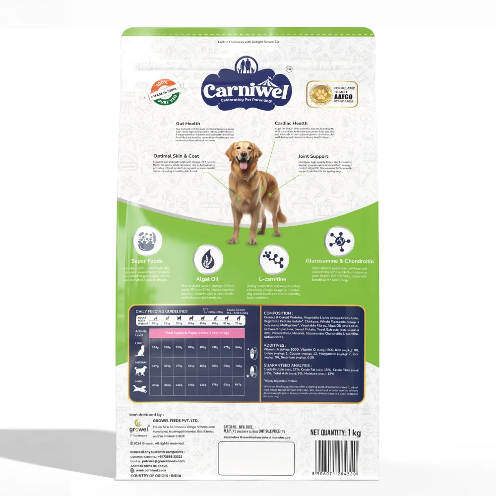 Carniwel Superfoods Veg For Large Breed Adult  Dog Dry Food