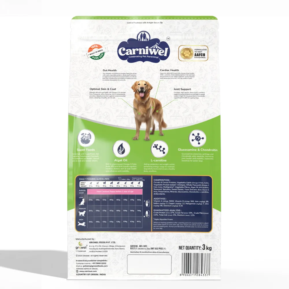 Carniwel Superfoods Veg For Large Breed Adult  Dog Dry Food