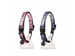 CAT COLLAR LACE NYLON 20-30cm / 10mm blue/pink Pets Qatar