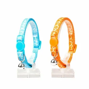 CAT COLLAR PYTHON NYLON 20-30cm / 10mm orange/blue Pets Qatar