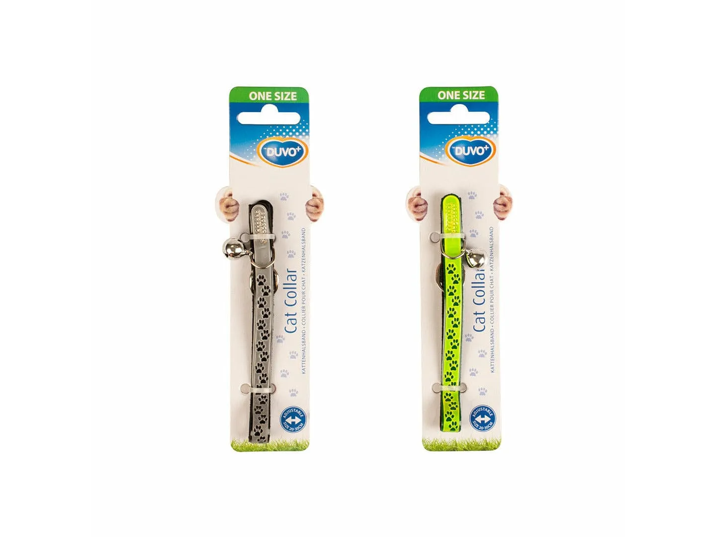 CAT COLLAR REFLECTIVE PAWS PVC 20-30cm / 10mm Pets Qatar