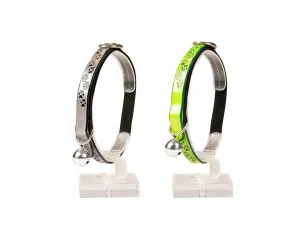 CAT COLLAR REFLECTIVE PAWS PVC 20-30cm / 10mm Pets Qatar