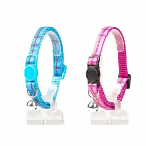 CAT COLLAR TARTAN NYLON 20-30cm / 10mm mixed colors Pets Qatar