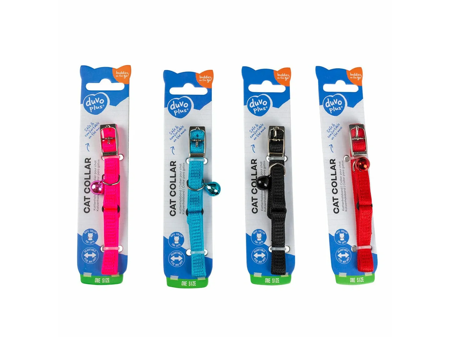 CAT COLLAR UNI 2 NYLON 20-30cm / 10mm mixed colors Pets Qatar