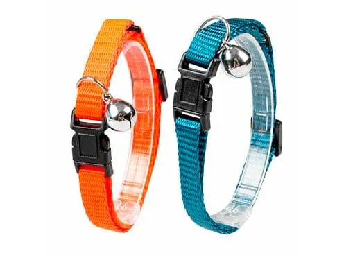 CAT COLLAR UNI 3 NYLON 20-30cm / 10mm mixed colors Pets Qatar