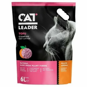 CAT LEADER TOFU CLUMPING PEACH 6LT Pets Qatar