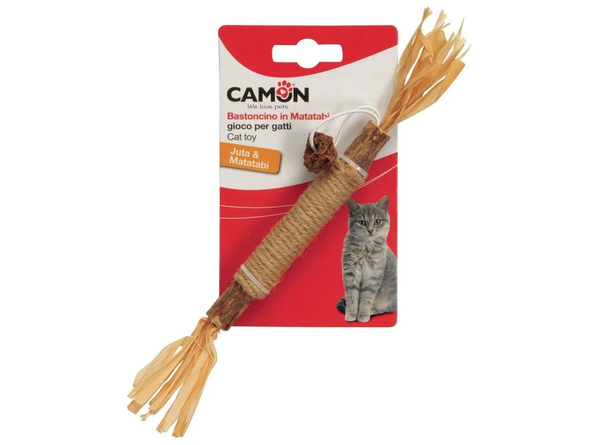 Cat Toy - Matatabi - Stick With Jute And Straw Rope (2 Models), Approx. 22Cm Pets Qatar