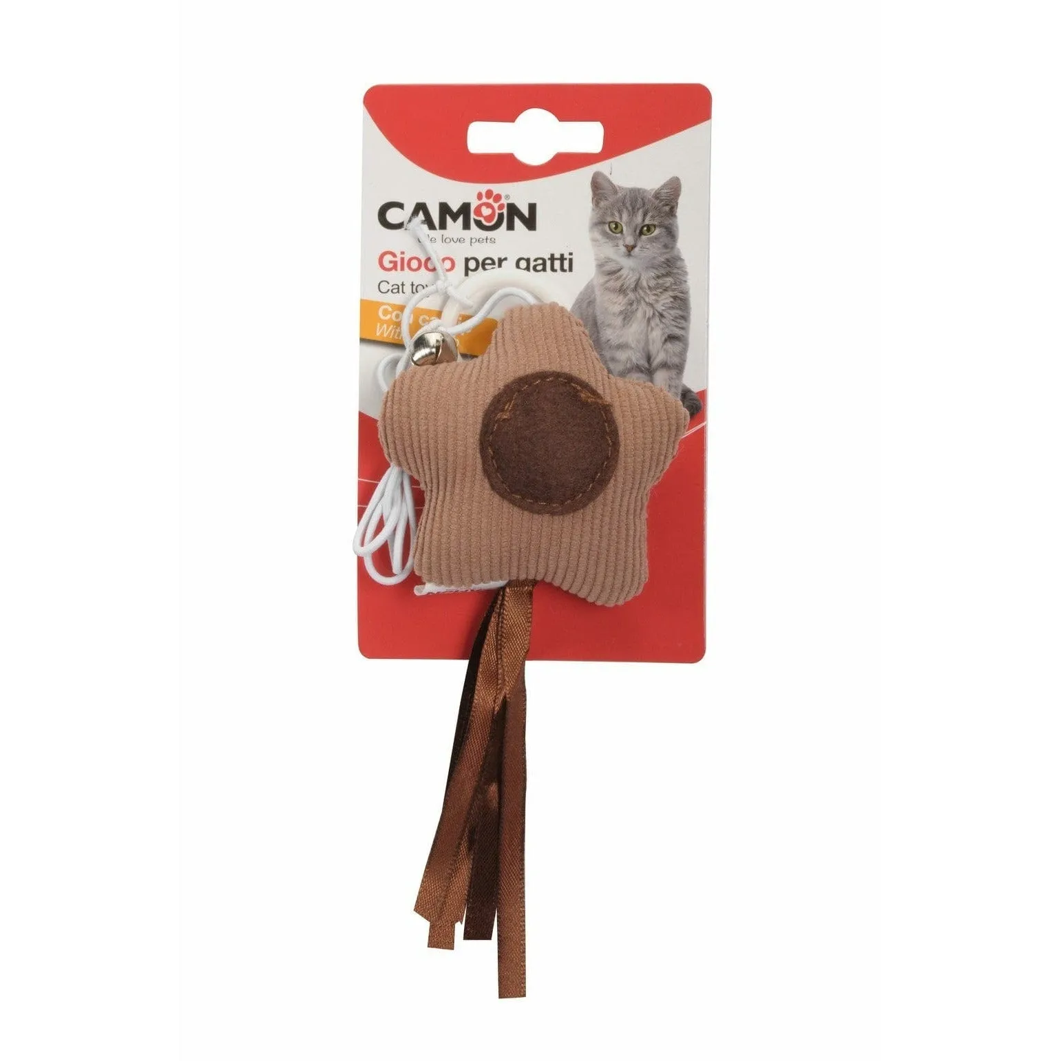 Cat Toy - Shabby Star With Bell - Grey/Bronze Pets Qatar