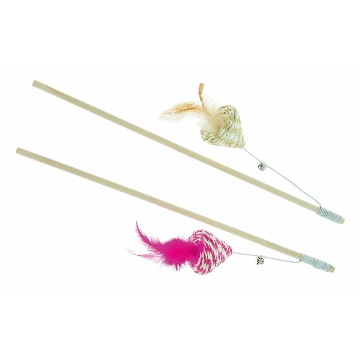 Cat toy Sisal cone tube with feathers Pets Qatar