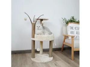 Cat Tree & Scratching Beige 45*45*85 Pets Qatar