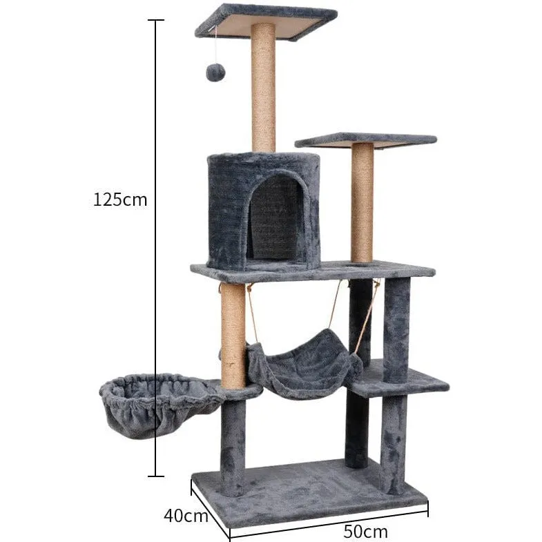 Cat Tree & Scratching Dark Gray 51*41*125 Pets Qatar