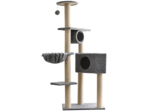 Cat Tree & Scratching Grey 60*40*140 Pets Qatar