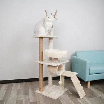 Cat Tree & Scratching Light Grey 41*41*126 Pets Qatar