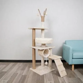 Cat Tree & Scratching Light Grey 41*41*126 Pets Qatar