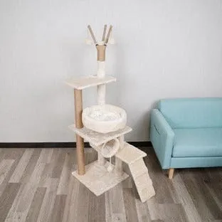 Cat Tree & Scratching Light Grey 41*41*126 Pets Qatar