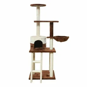 CAT TREE L49*W49*H138cm Brown Pets Qatar