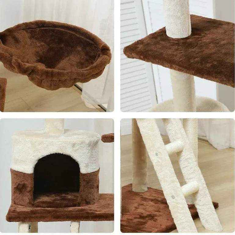 CAT TREE L49*W49*H138cm Brown Pets Qatar