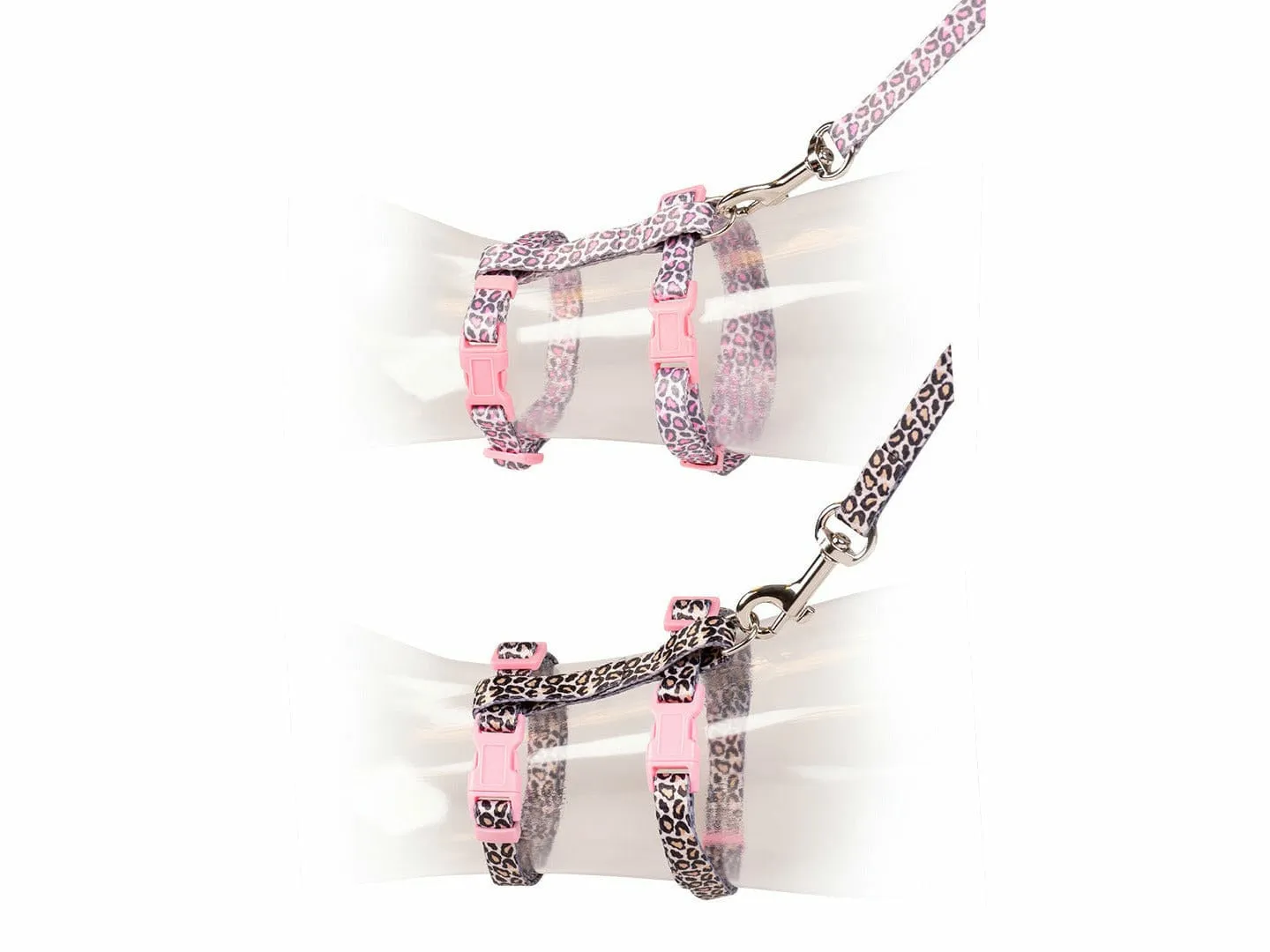 CAT WALKING SET PANTHER 20-35cm / 10mm - 125cm black/pink Pets Qatar