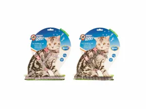 CAT WALKING SET PANTHER 20-35cm / 10mm - 125cm black/pink Pets Qatar