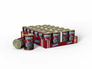 Cat&Co WET Beef 24x405g Box Pets Qatar