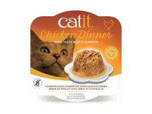 Catit Chicken Dinner, Beef & Pumpkin 80 g, 6pcs/box Pets Qatar