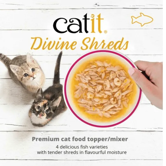 Catit Divine Shreds, Tuna with Shirasu & Sweet Potato 75g, 18pcs/box Pets Qatar