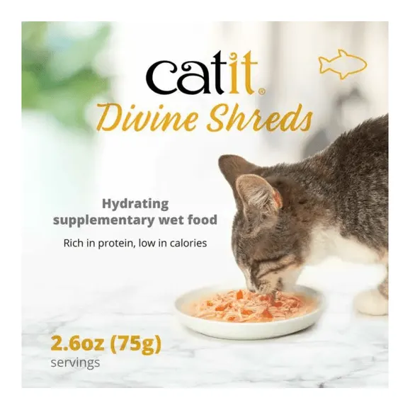 Catit Divine Shreds, Tuna with Shirasu & Sweet Potato 75g, 18pcs/box Pets Qatar