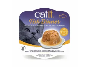 Catit fish dinner, crab flavour & pumpkin 80G Pets Qatar