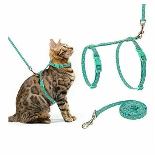 CATOGO Cat Harness & Leash Set -  Blue Pets Qatar