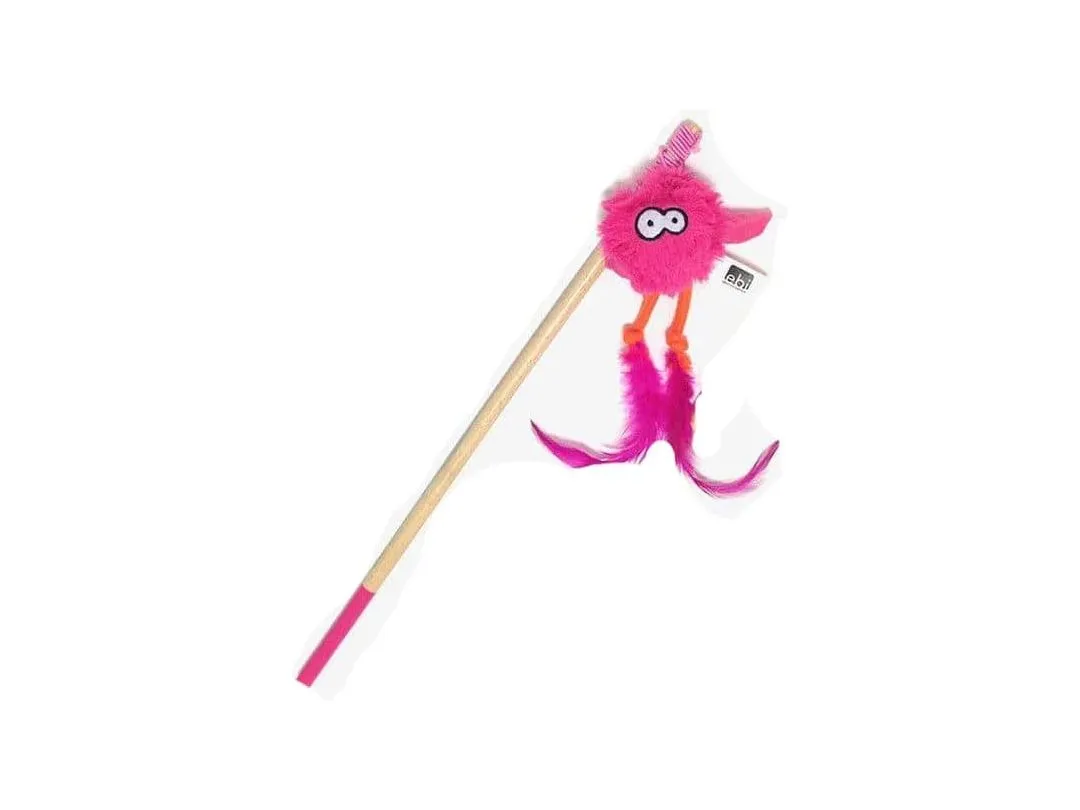 cattoy Coockoo Jumpy Fishing Rod 40cm mixed colors Pets Qatar