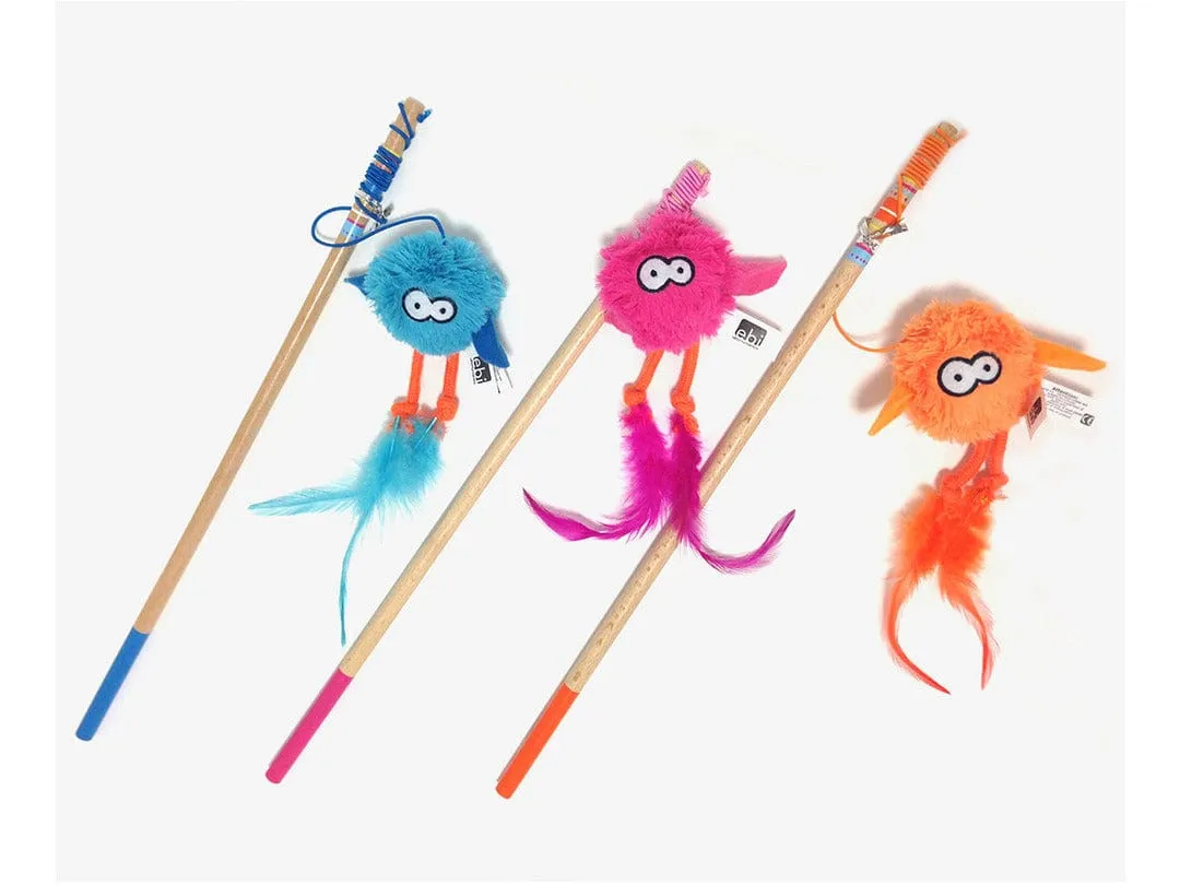 cattoy Coockoo Jumpy Fishing Rod 40cm mixed colors Pets Qatar