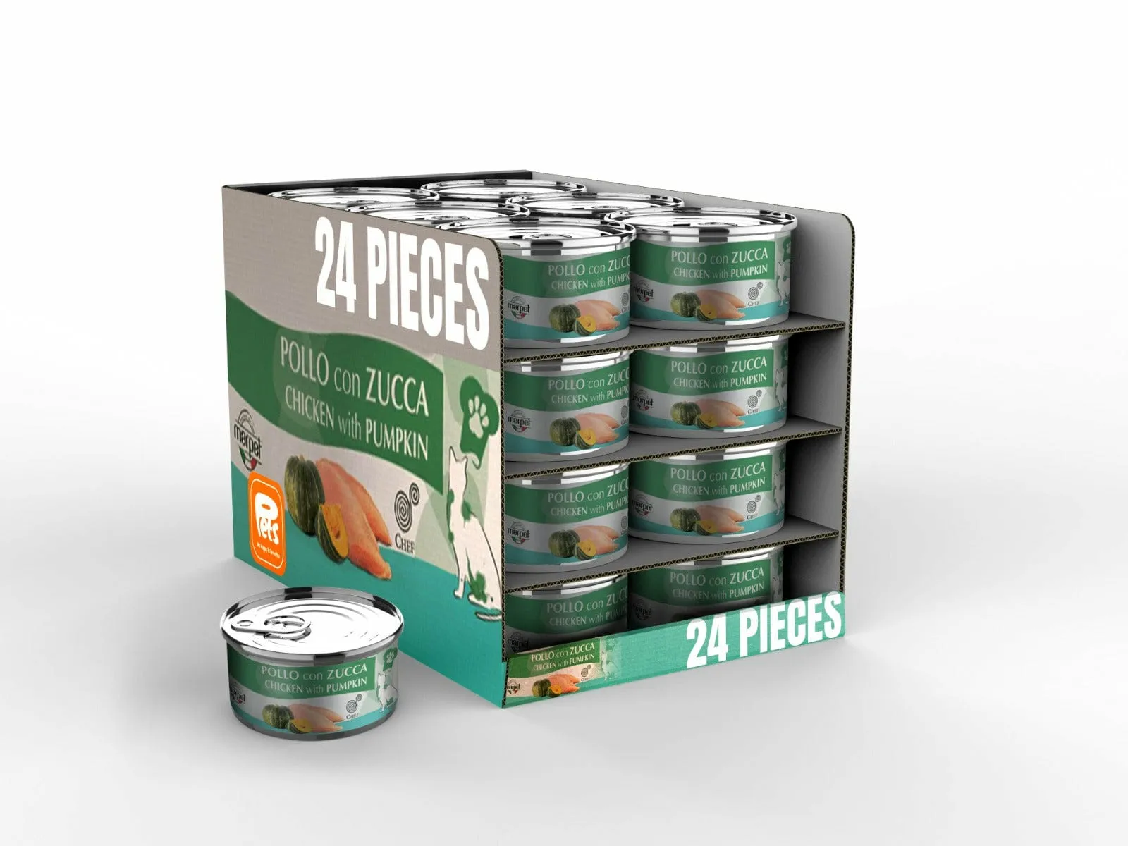 Chicken  pumpkin 24x80g cans AEQUIL CHEF Marpet Pets Qatar