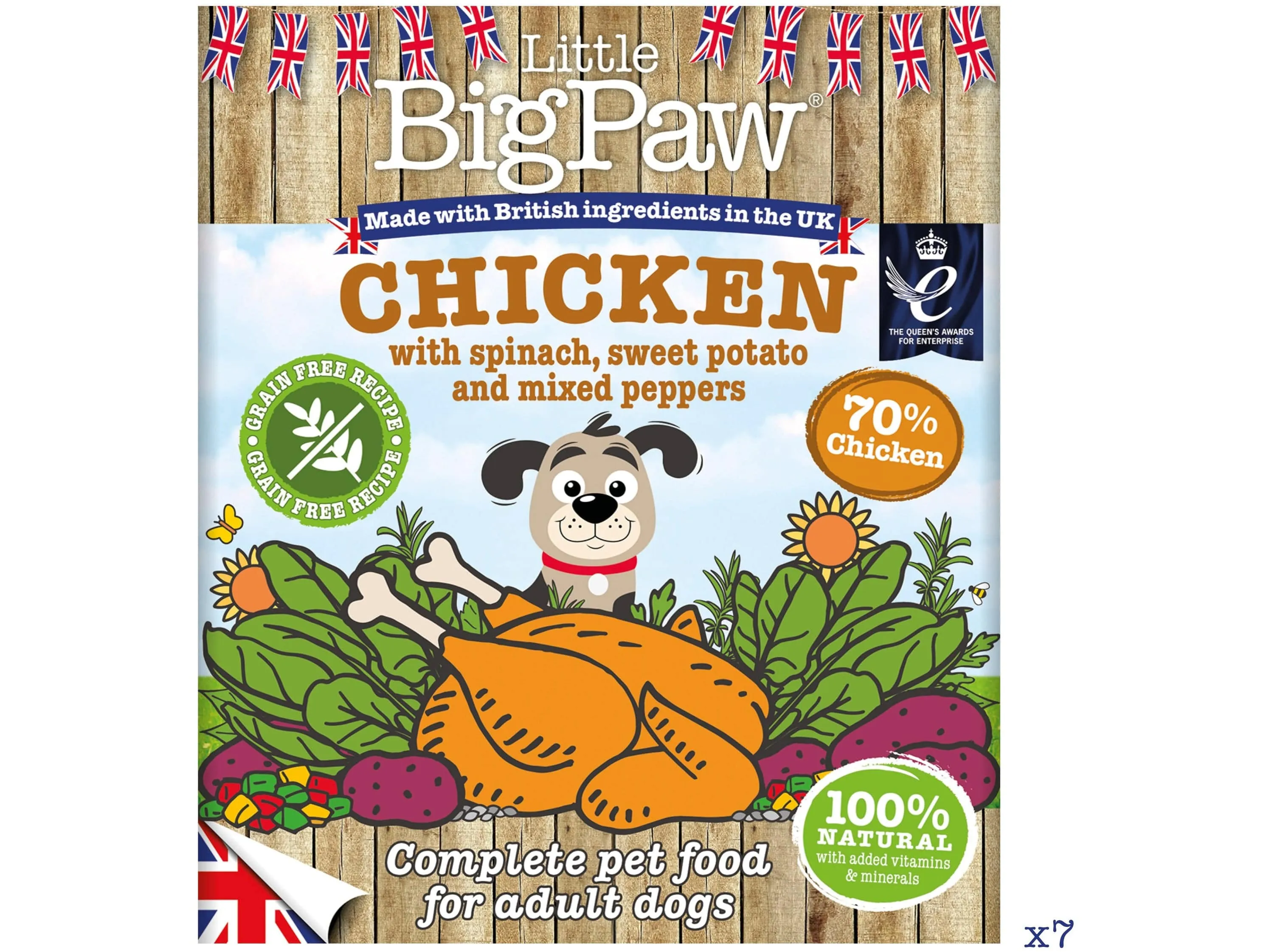 Chicken with Spinach,Sweet Potato and Peppers 390g /Little BigPaw Pets Qatar
