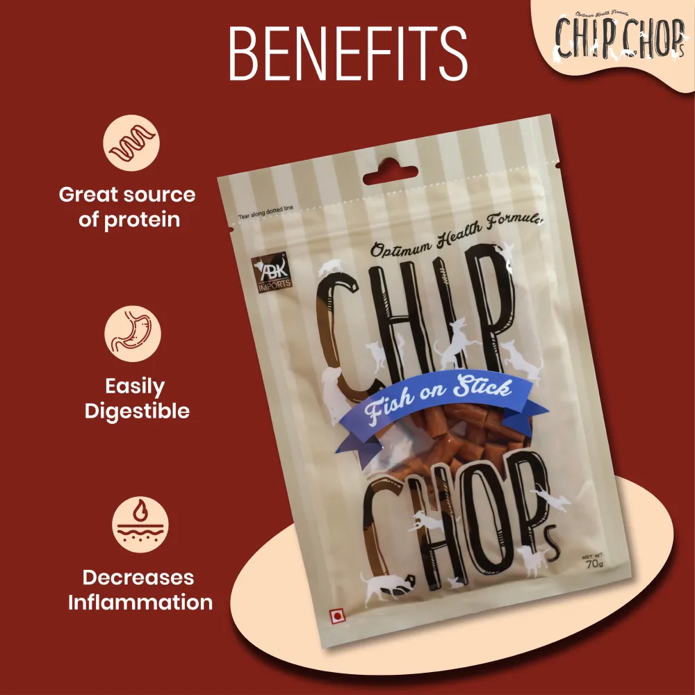 Chip Chops Fish on Stick  Dog Treats
