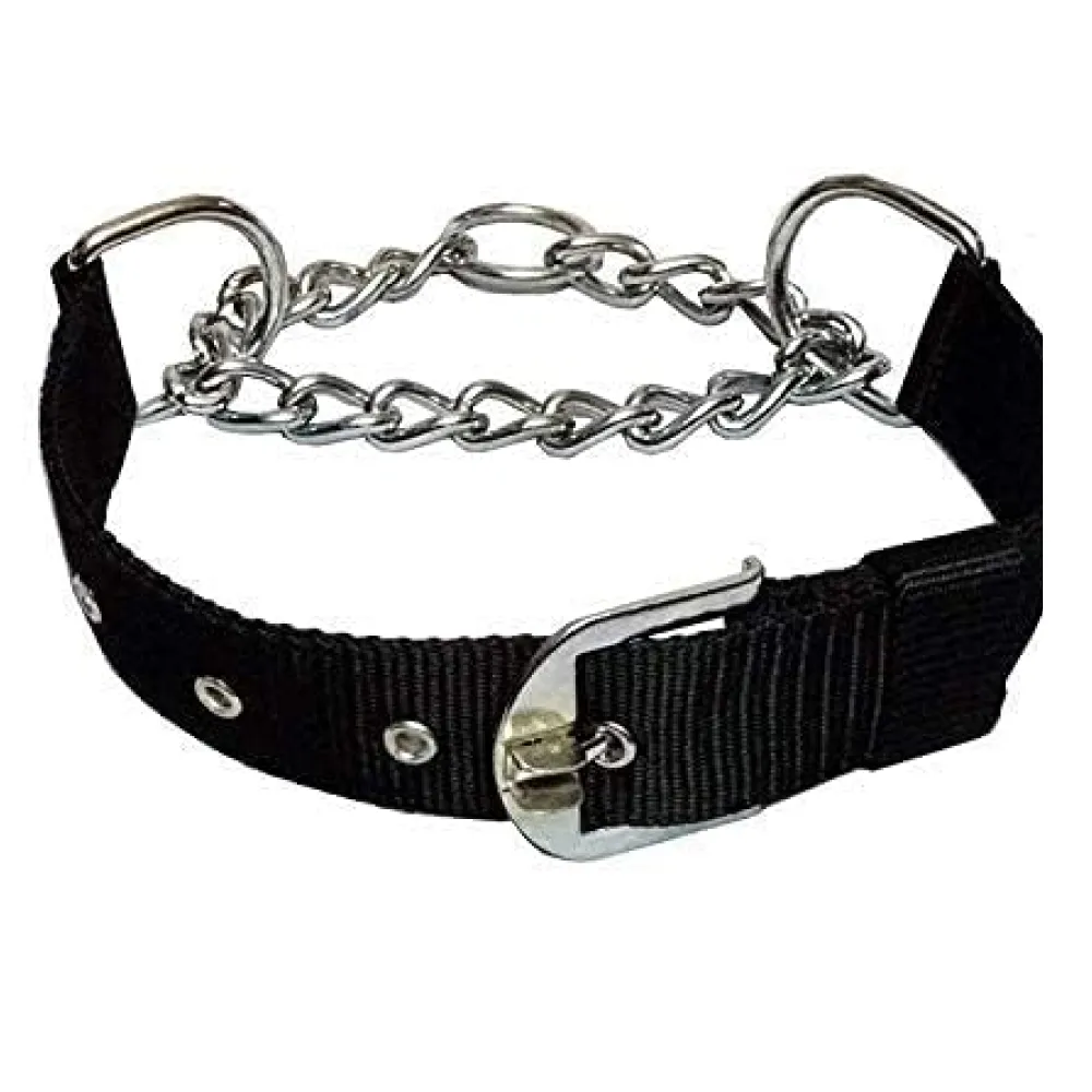 Chullbull Nylon & Stainless Steel Choke Chain Collar for Dogs