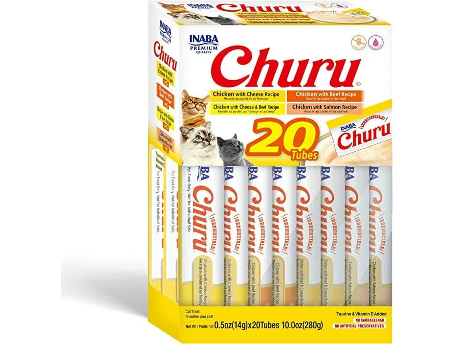 Churu Chicken & Beef Varitey 20 Tubes Pets Qatar