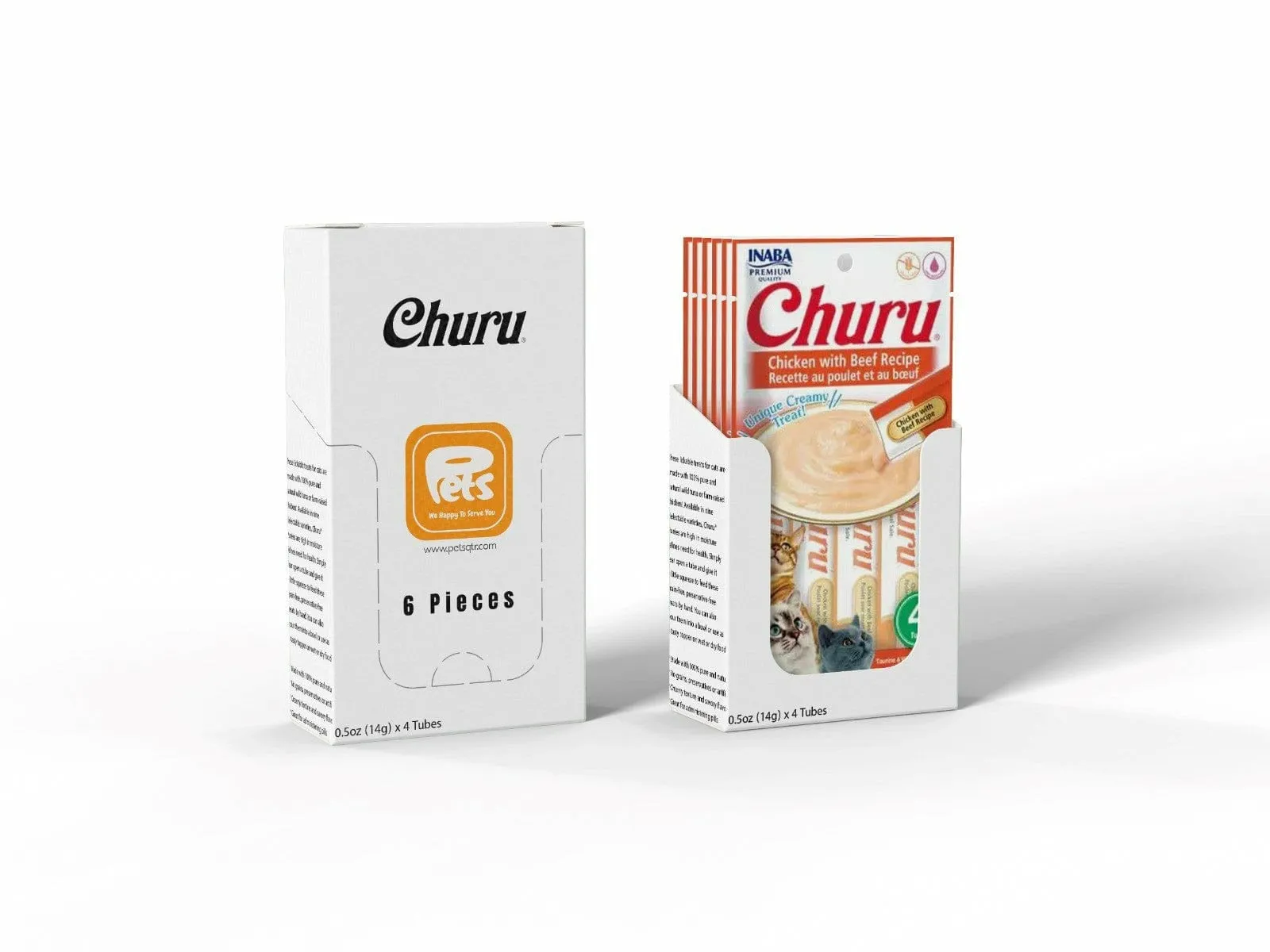 Churu Chicken with Beef Recipe 4 Tubes 56g Pets Qatar
