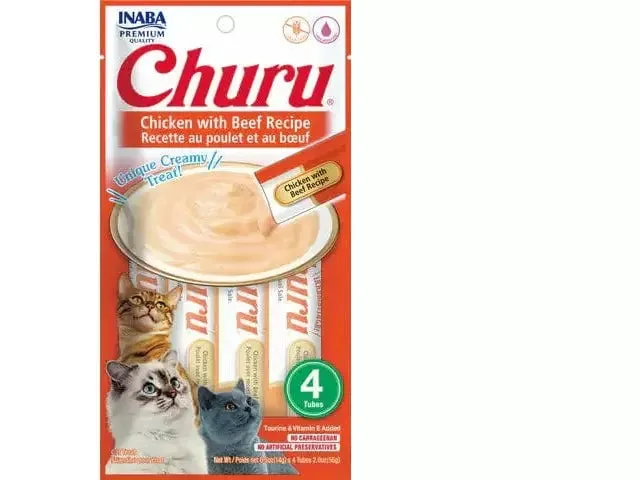 Churu Chicken with Beef Recipe 4 Tubes 56g Pets Qatar