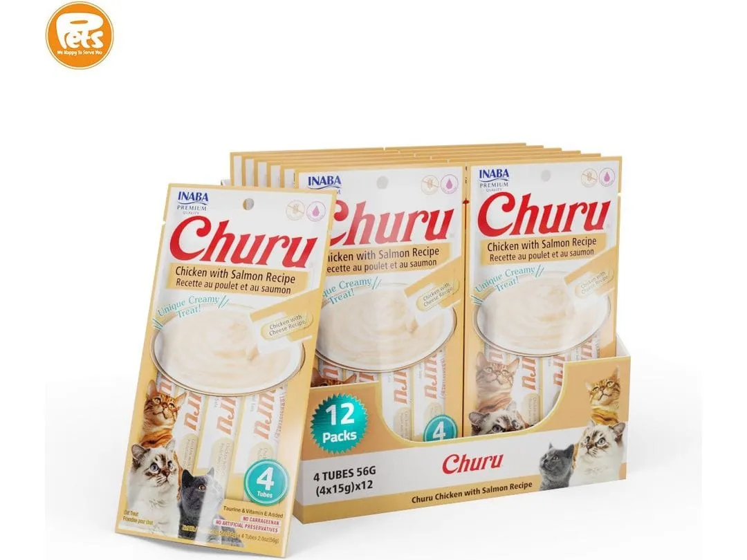 Churu Chicken With Salmon Recipe 4 Sticks 56g Pets Qatar